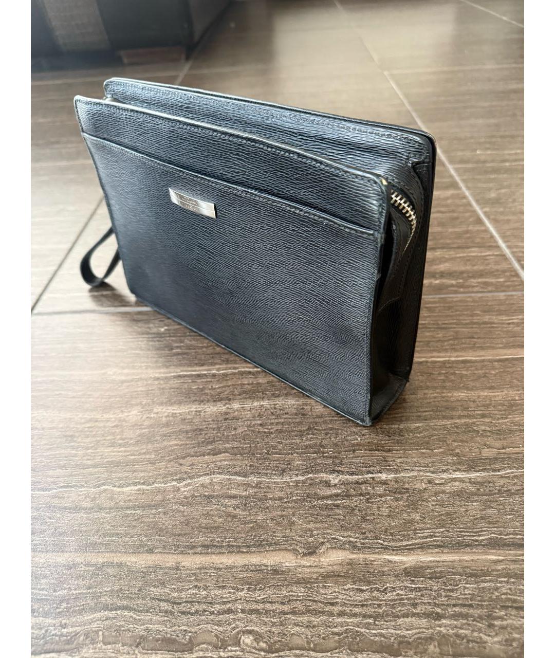 DUPONT Черная кожаная барсетка, фото 2