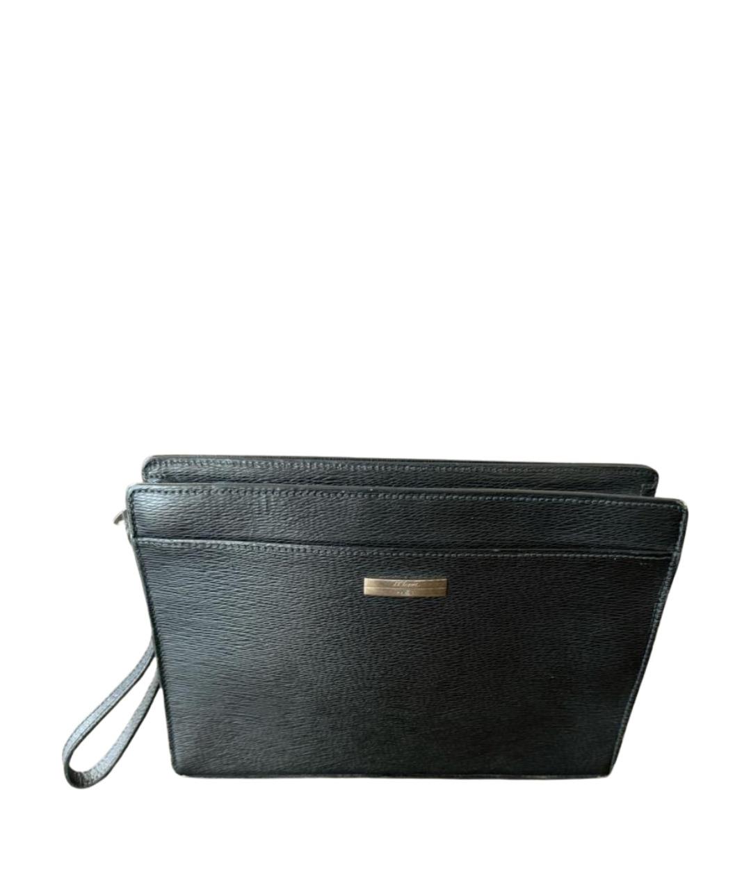 DUPONT Черная кожаная барсетка, фото 1