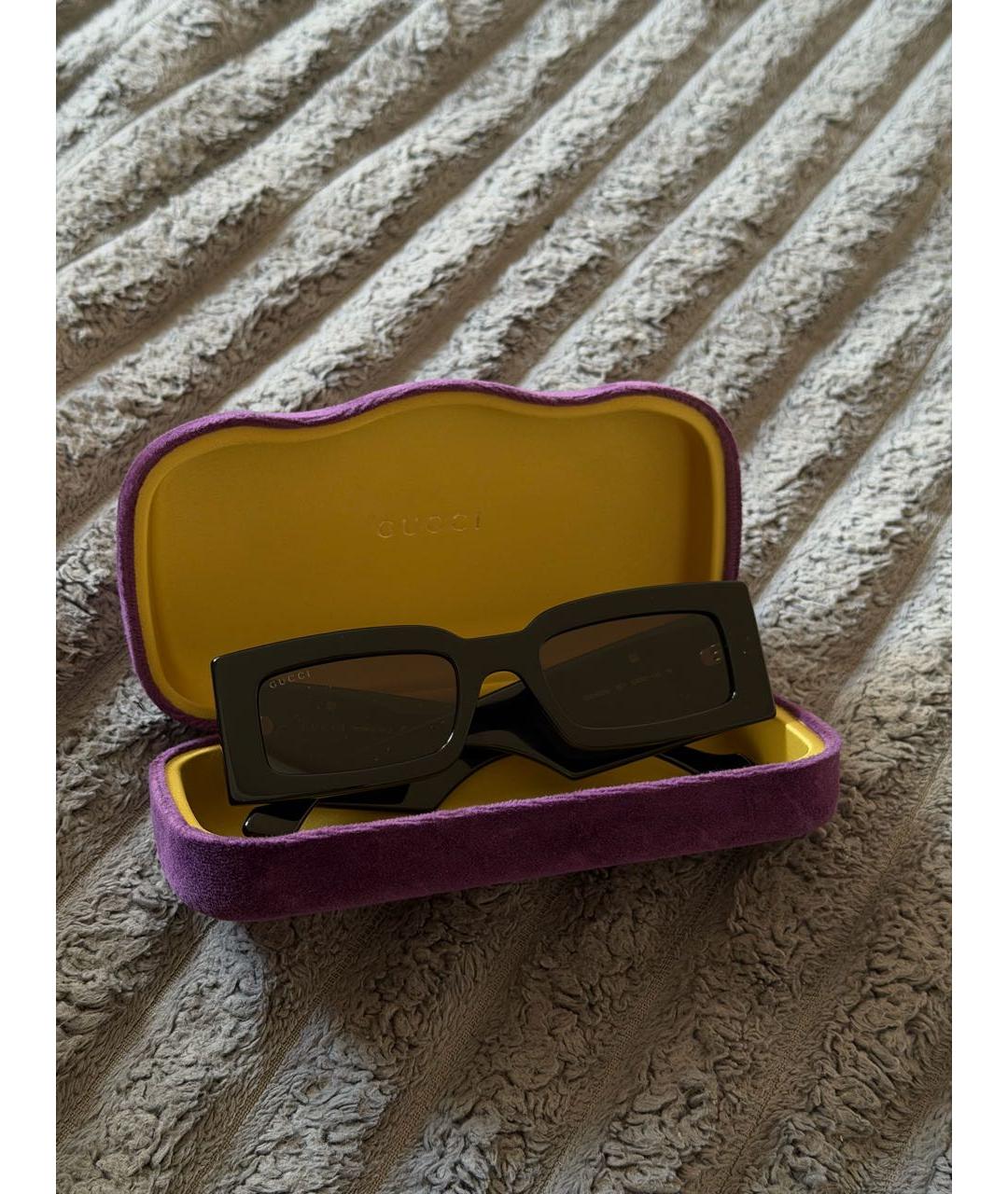 GUCCI Черные пластиковые солнцезащитные очки, фото 5