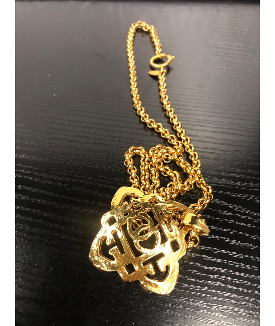 CHANEL Золотое металлическое колье, фото 8