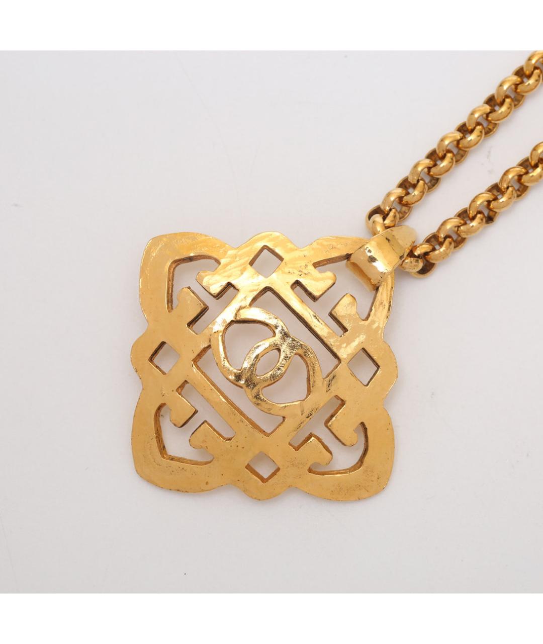 CHANEL Золотое металлическое колье, фото 6