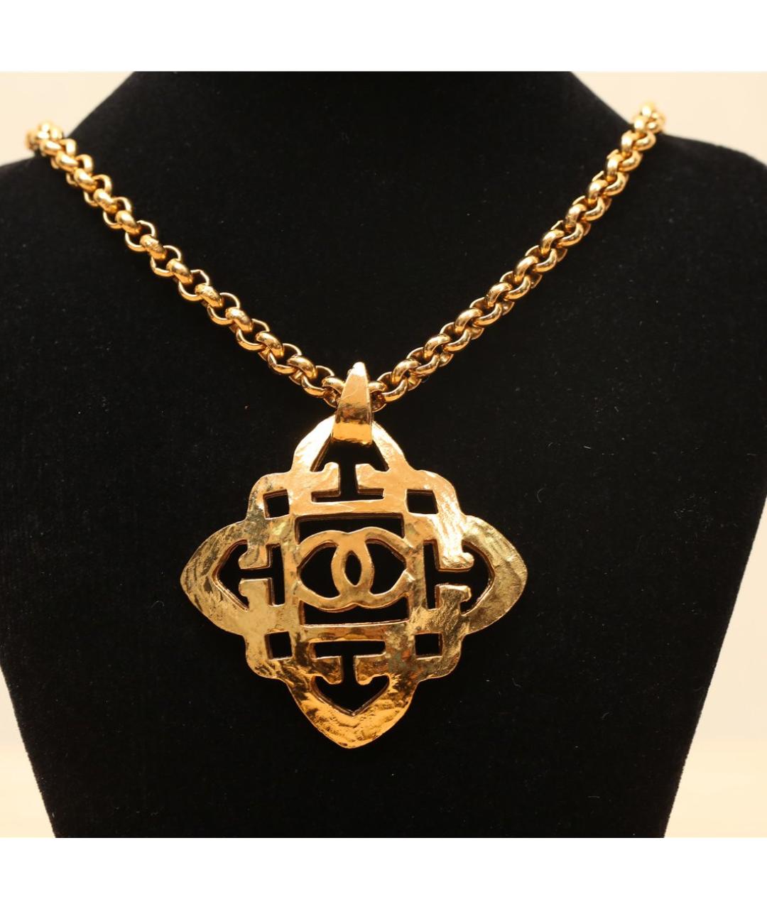 CHANEL Золотое металлическое колье, фото 2