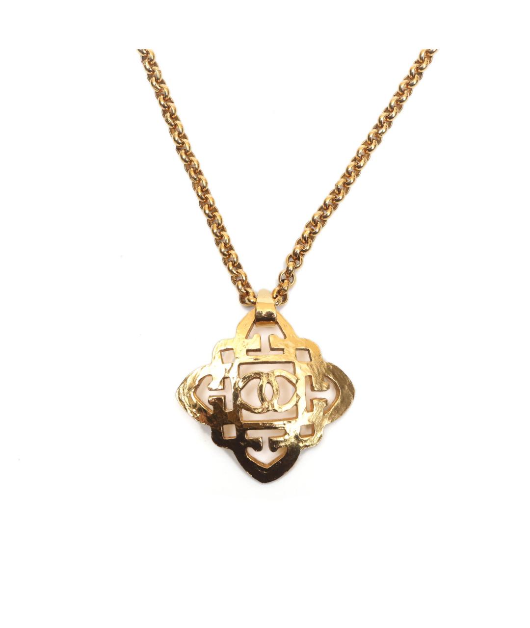 CHANEL Золотое металлическое колье, фото 1