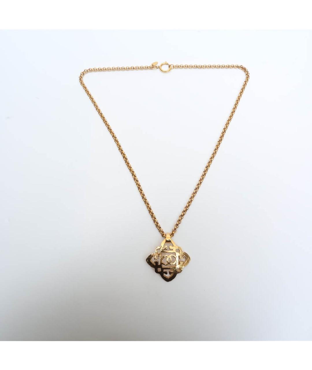 CHANEL Золотое металлическое колье, фото 3