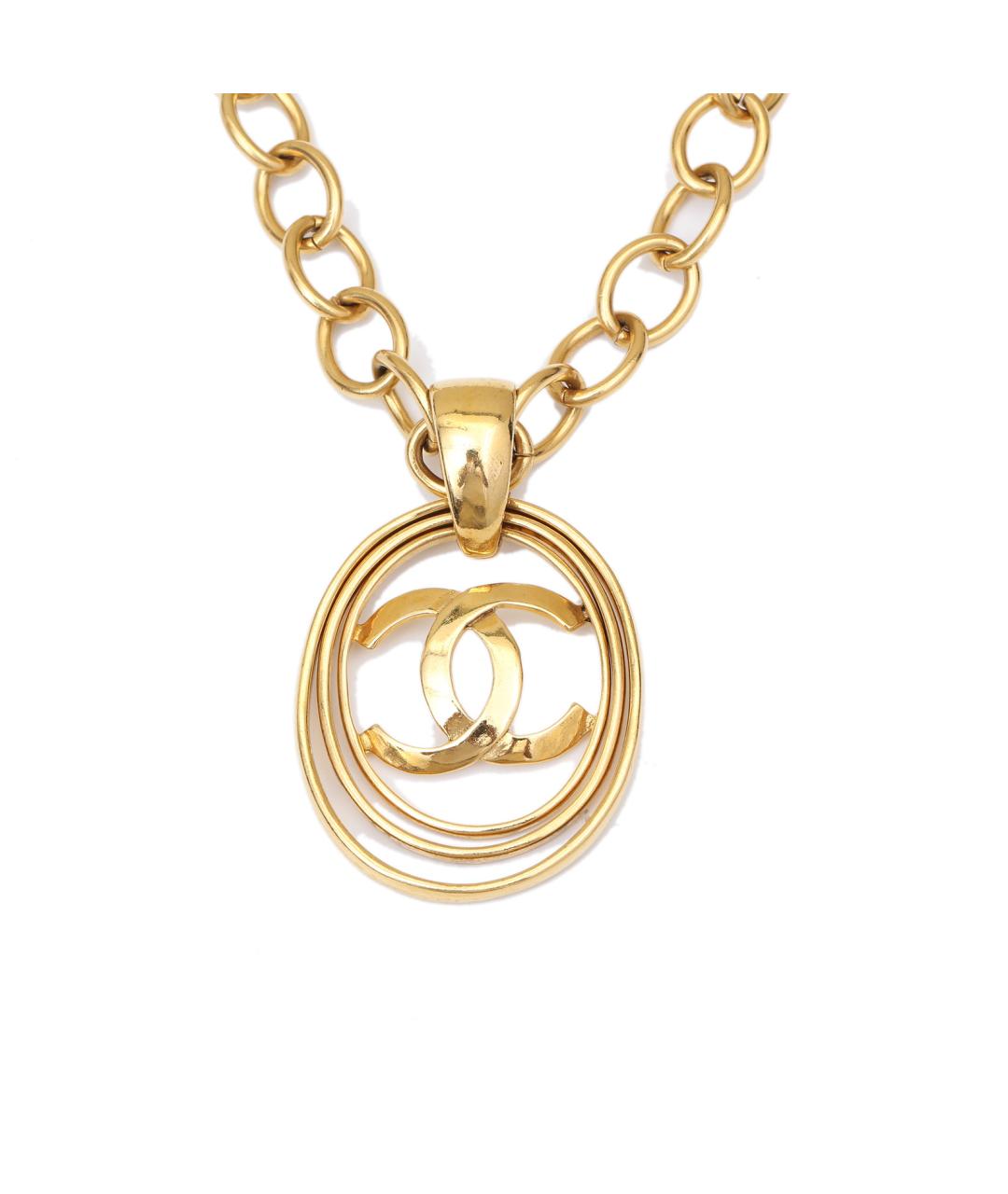CHANEL Золотое металлическое колье, фото 1