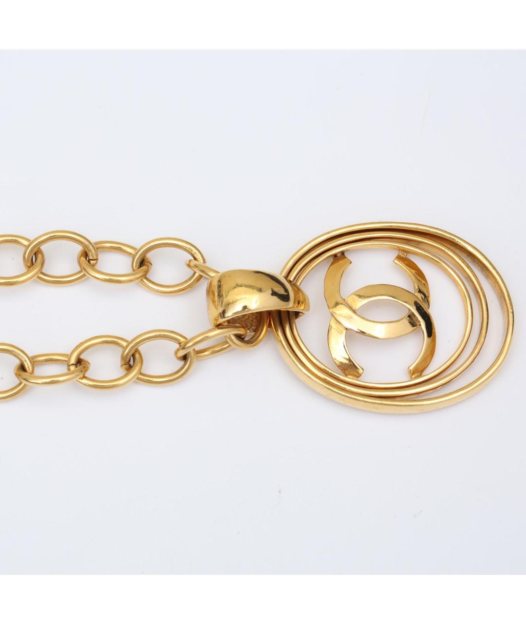 CHANEL Золотое металлическое колье, фото 3