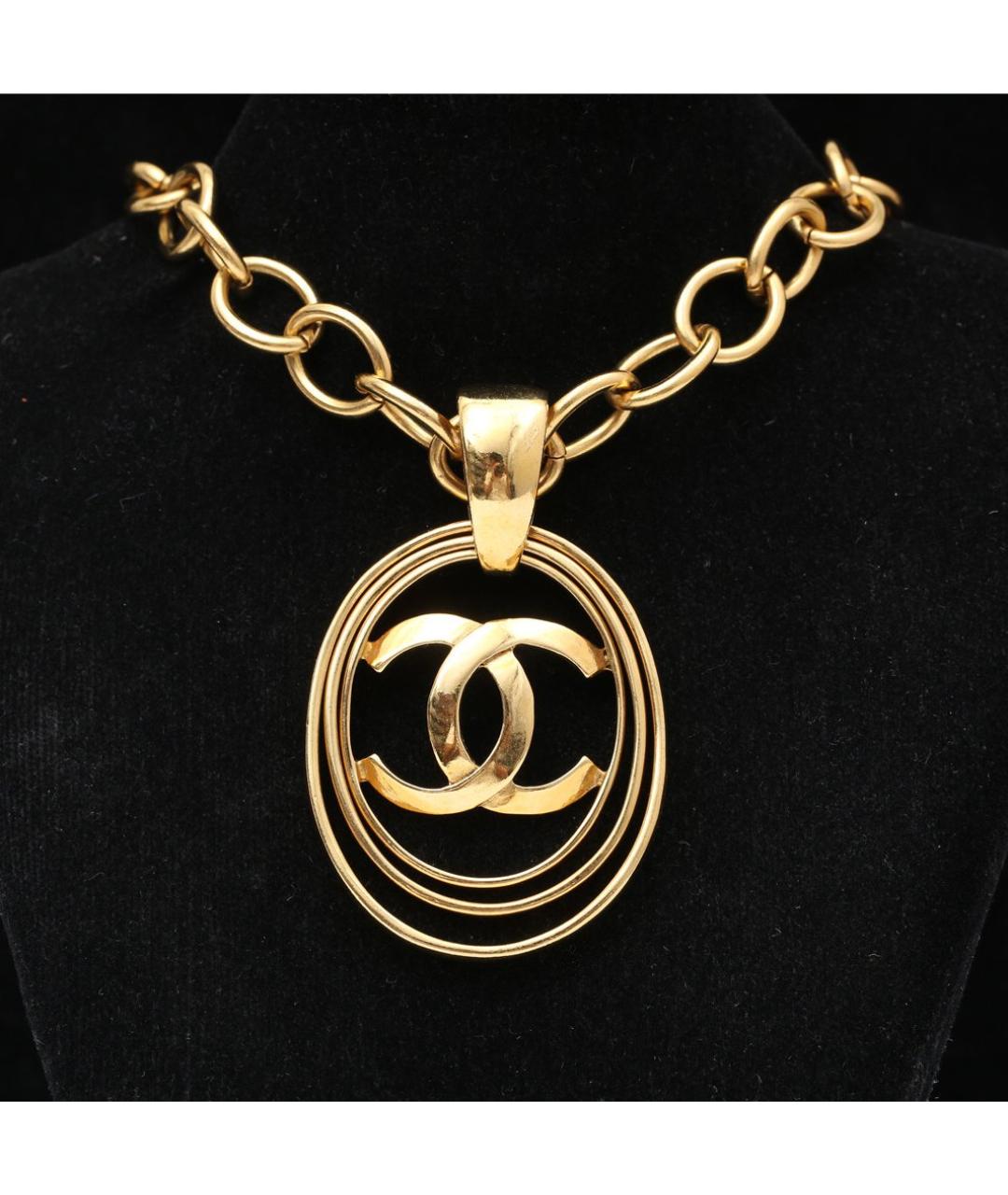 CHANEL Золотое металлическое колье, фото 2