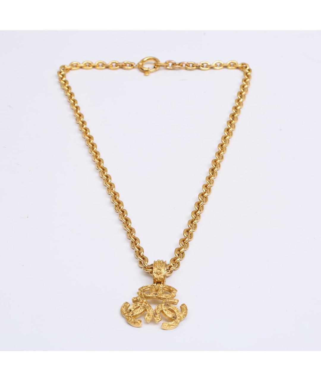 CHANEL Золотое металлическое колье, фото 7