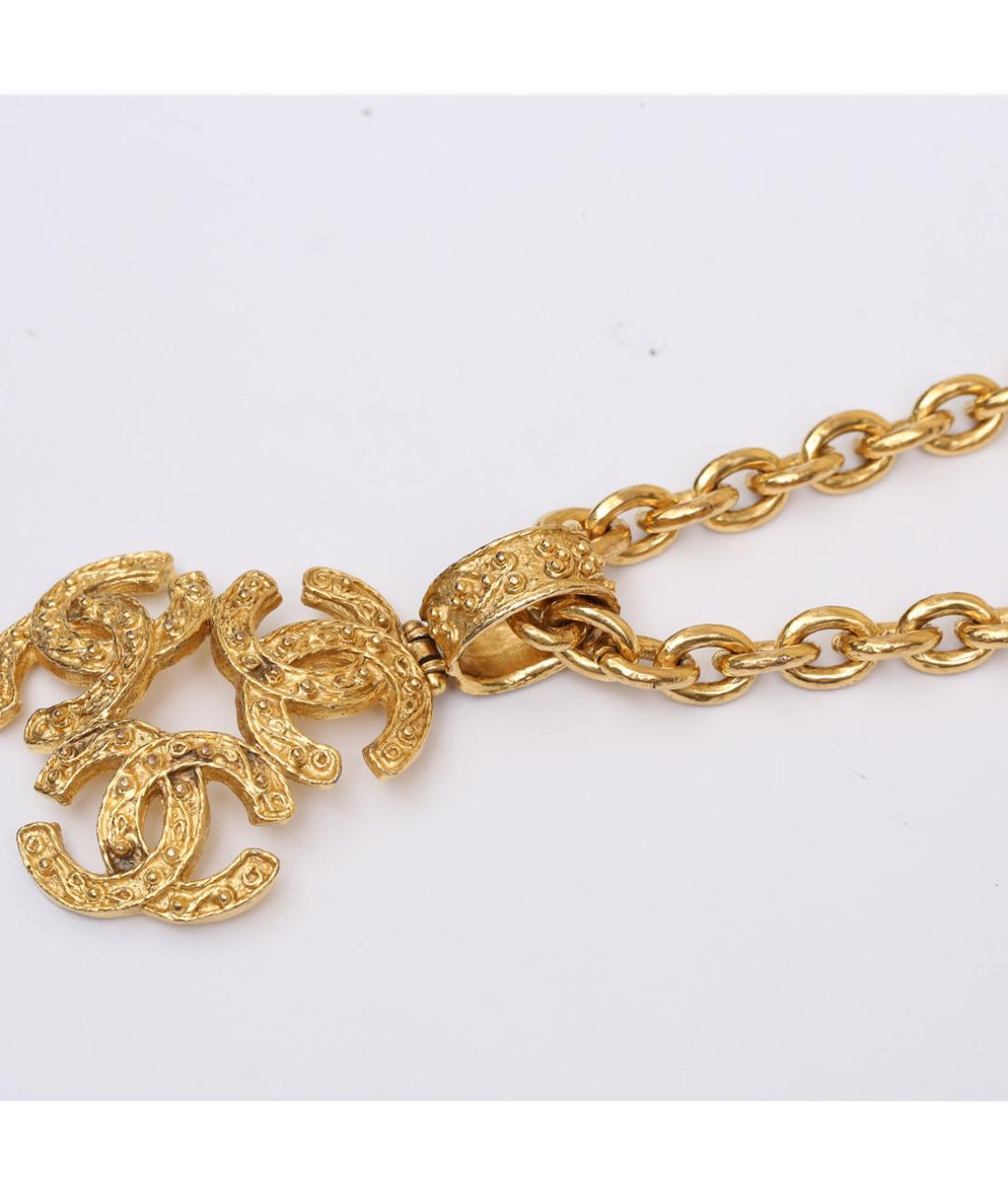 CHANEL Золотое металлическое колье, фото 3