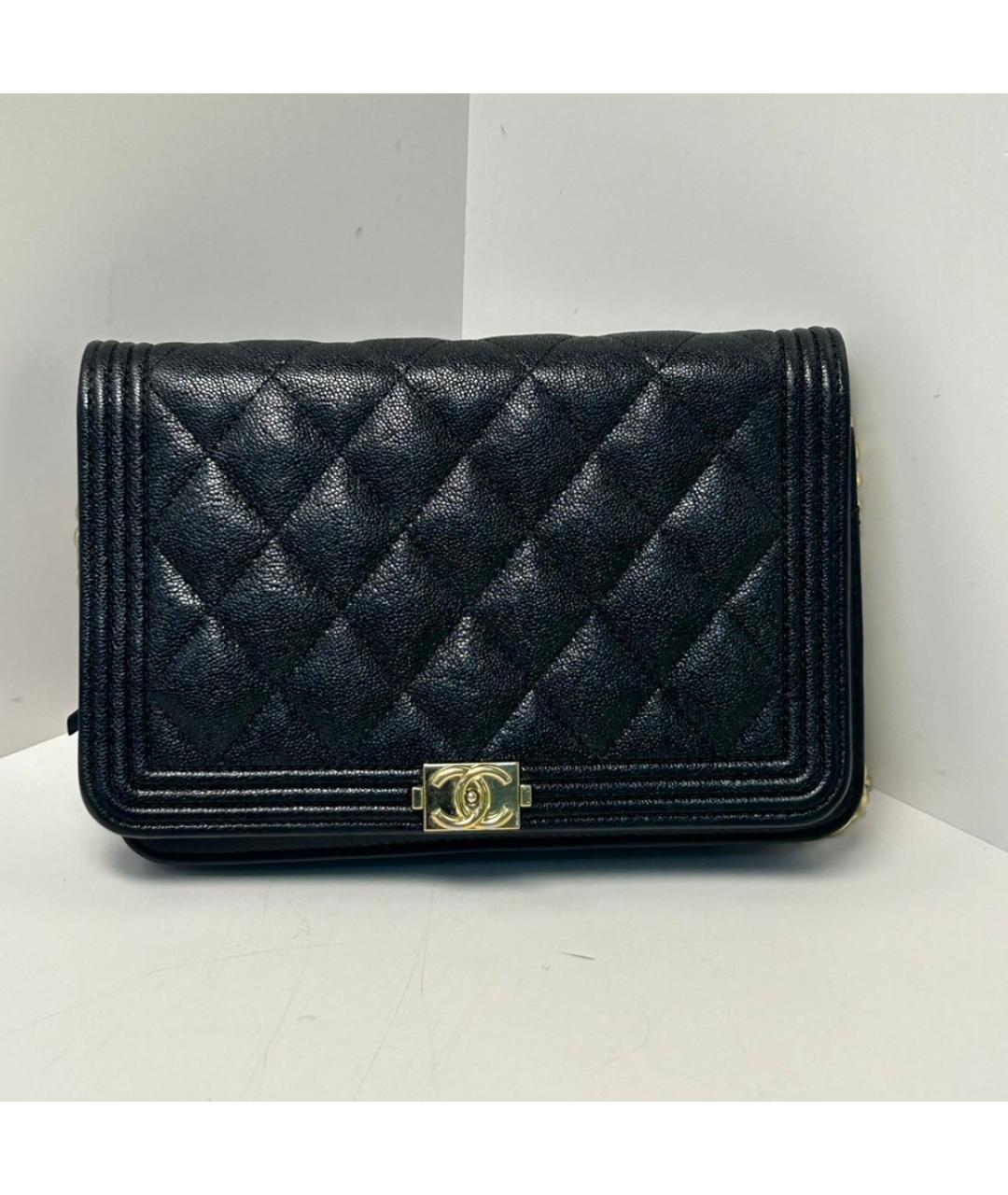 CHANEL Черная кожаная сумка через плечо, фото 9
