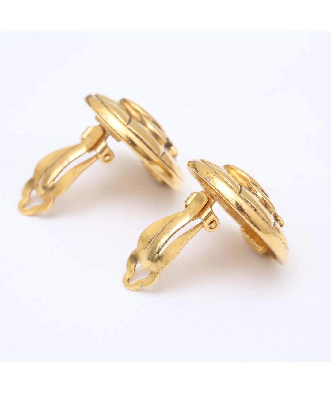 CHANEL Золотые металлические клипсы, фото 7