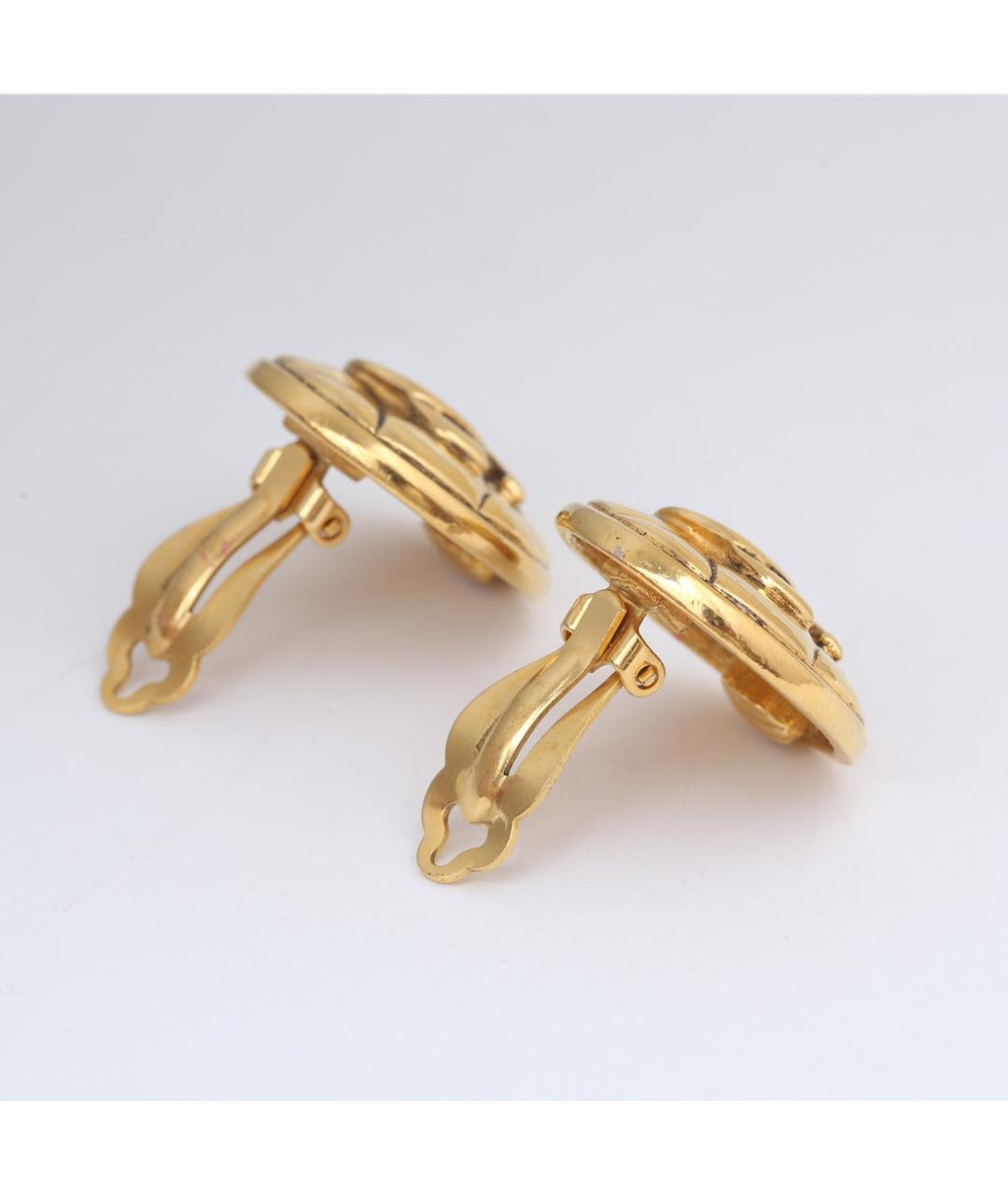CHANEL Золотые металлические клипсы, фото 6