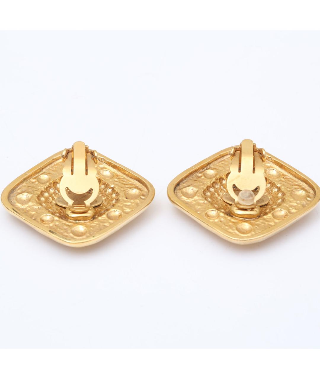 CHANEL Золотые металлические клипсы, фото 6