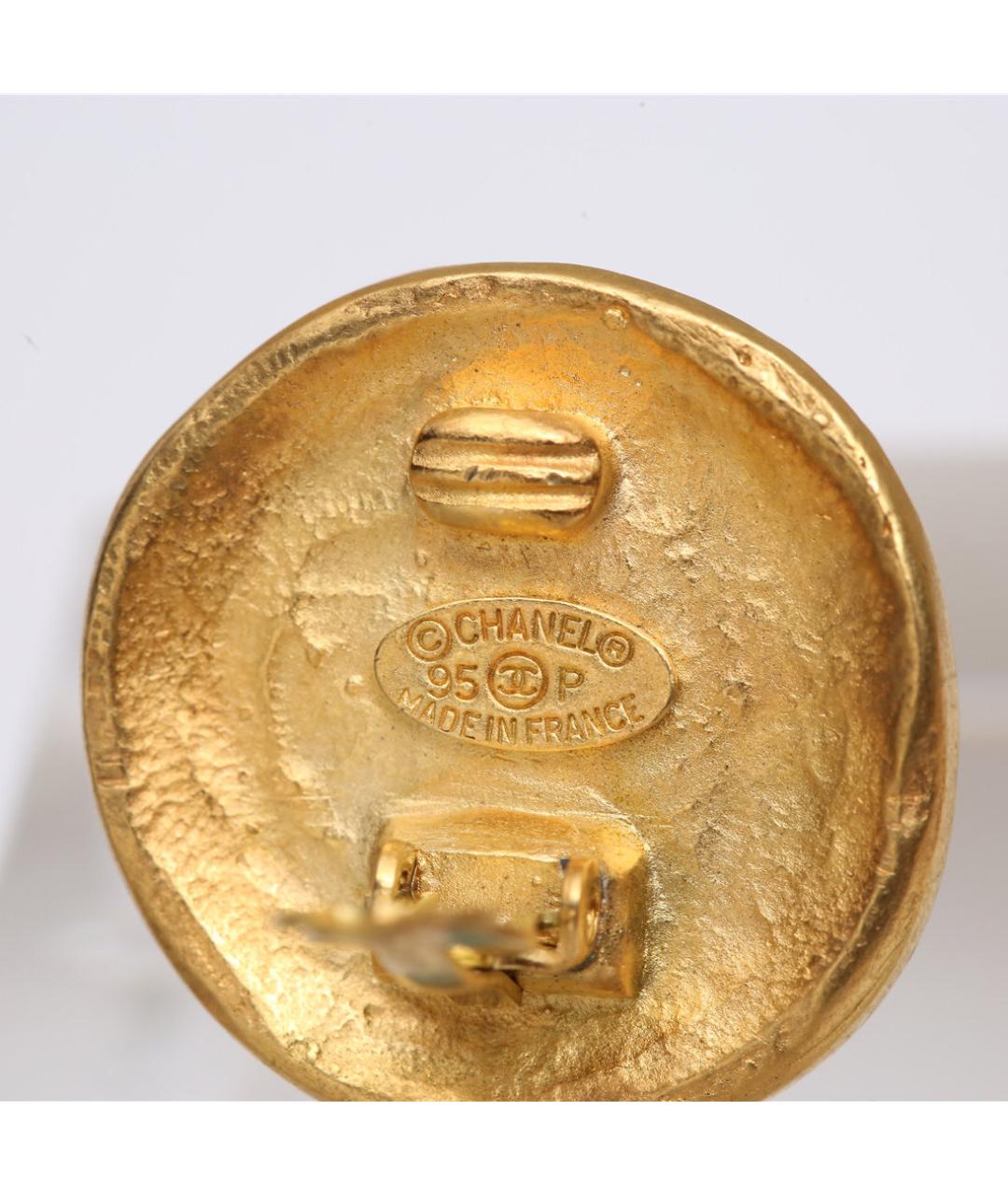 CHANEL Золотые металлические клипсы, фото 6