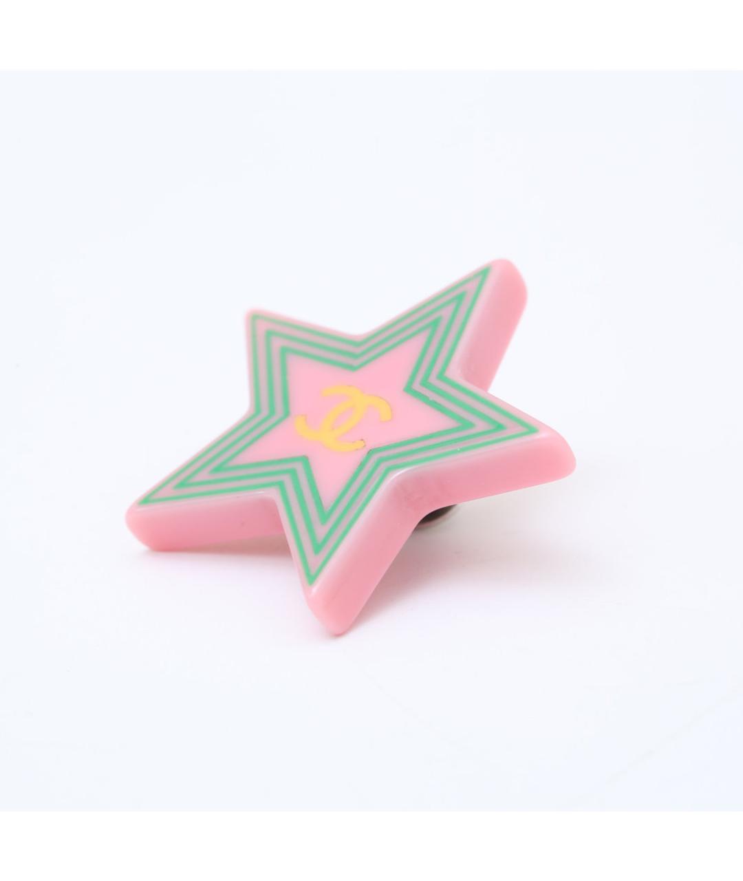 CHANEL Розовая пластиковая булавка / брошь, фото 3