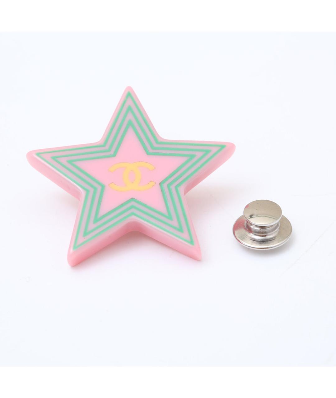 CHANEL Розовая пластиковая булавка / брошь, фото 6