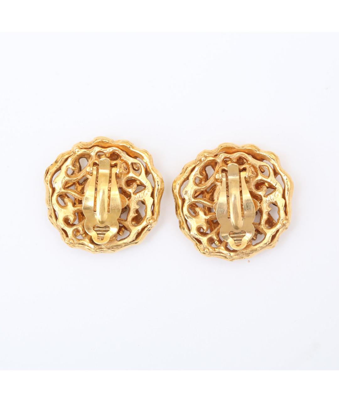 CHANEL Золотые металлические клипсы, фото 6