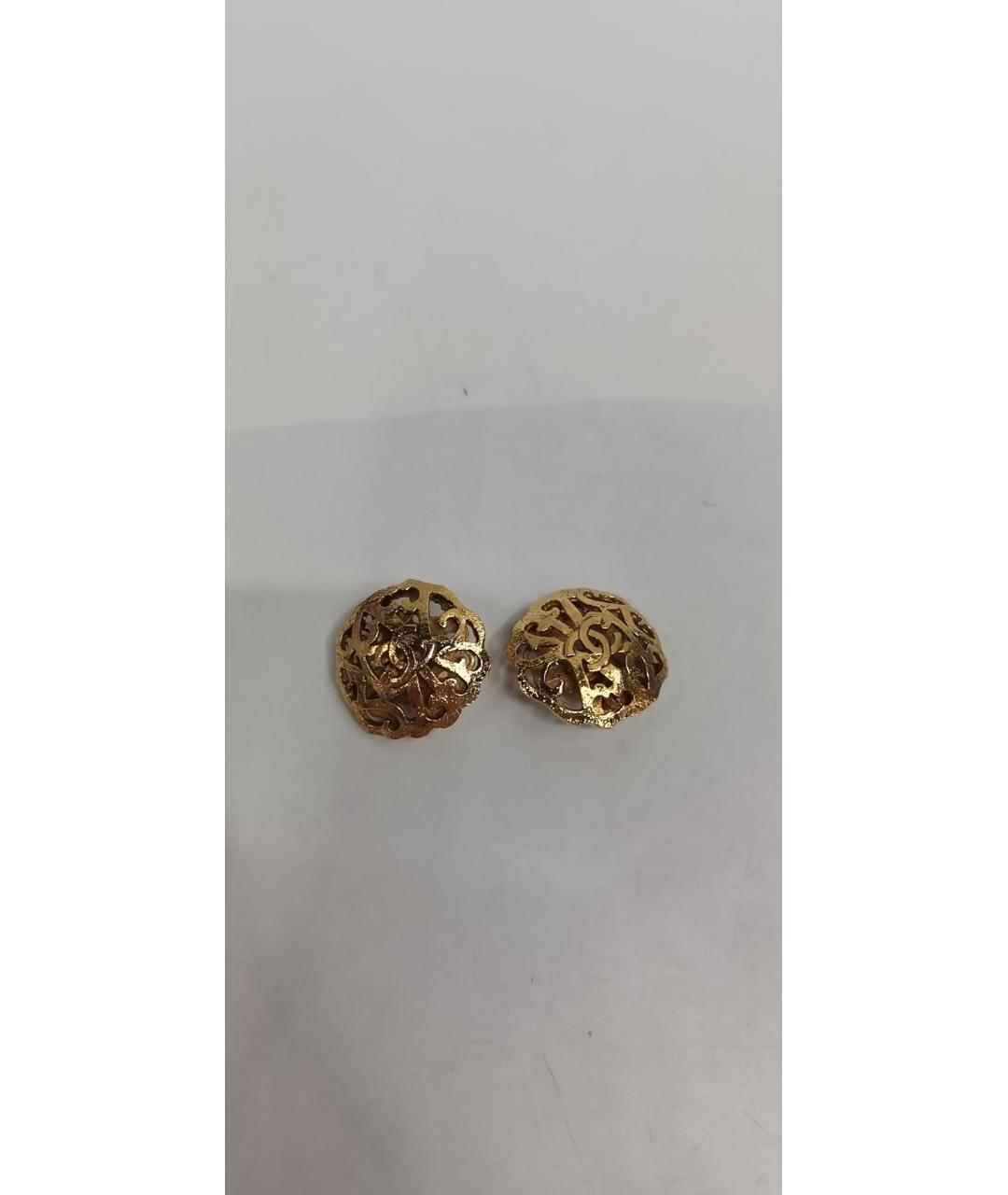 CHANEL Золотые металлические клипсы, фото 7