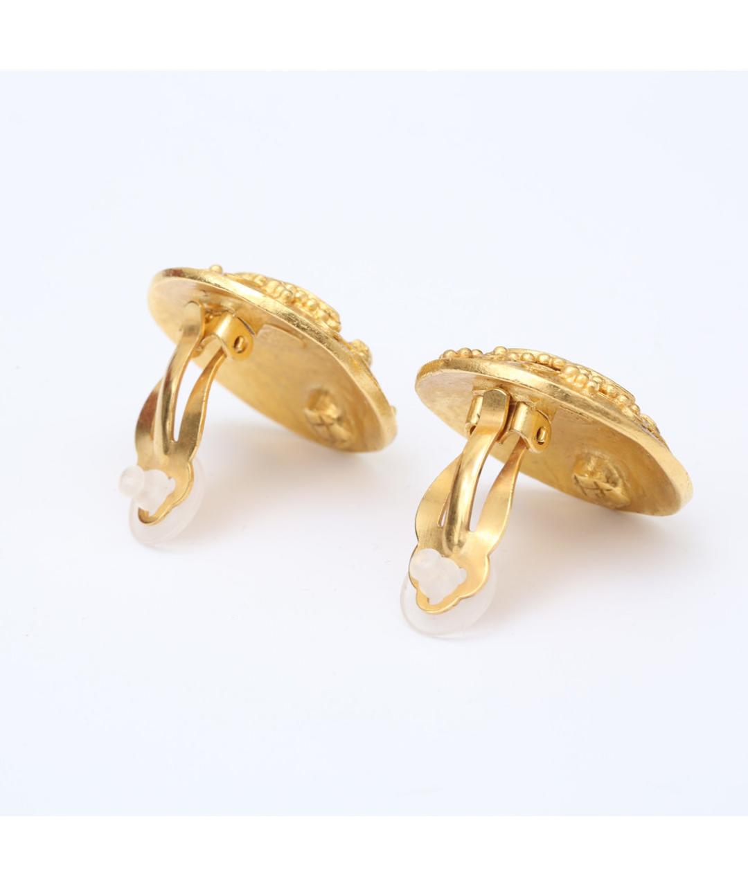 CHANEL Золотые металлические клипсы, фото 5