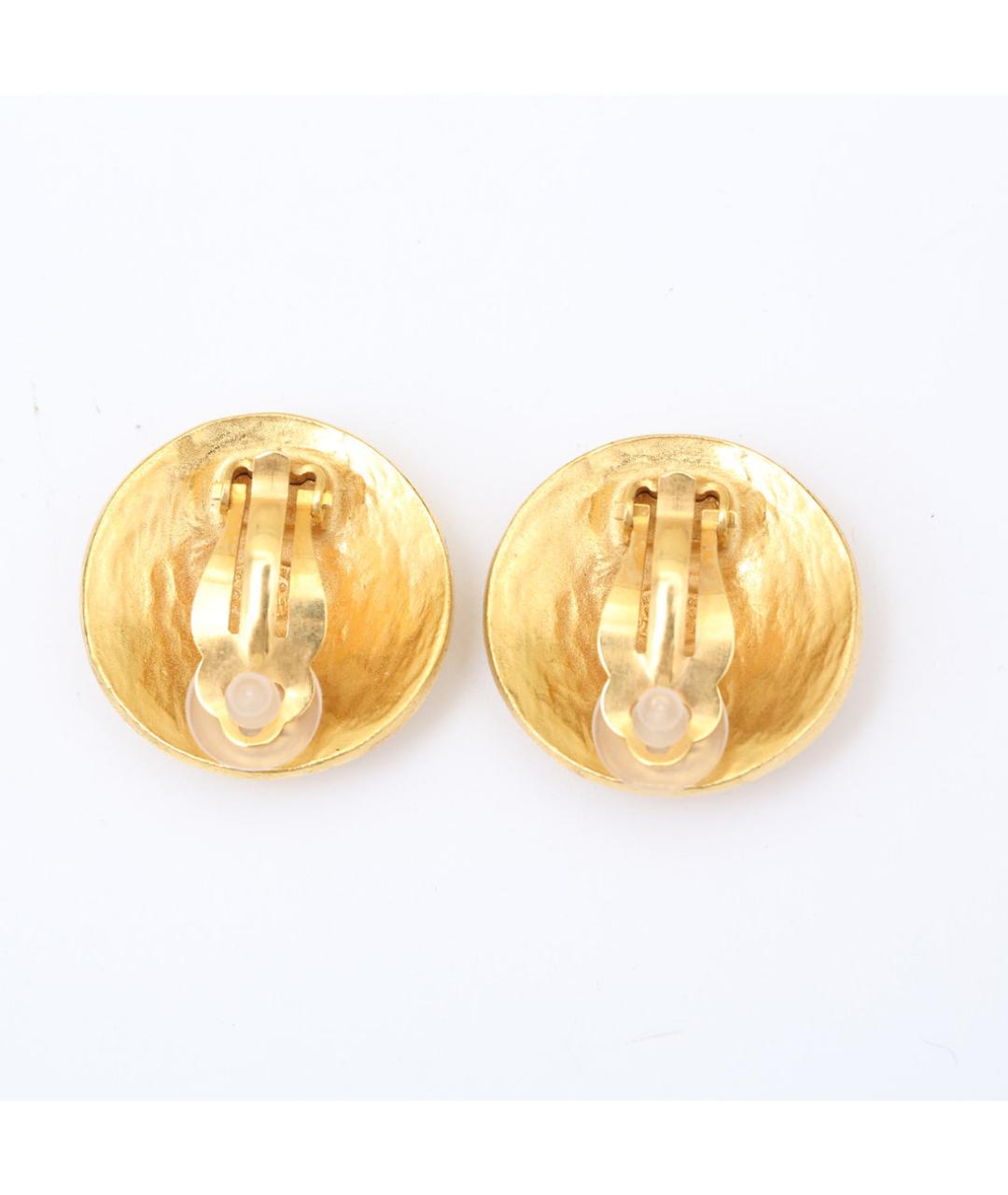 CHANEL Золотые металлические клипсы, фото 6