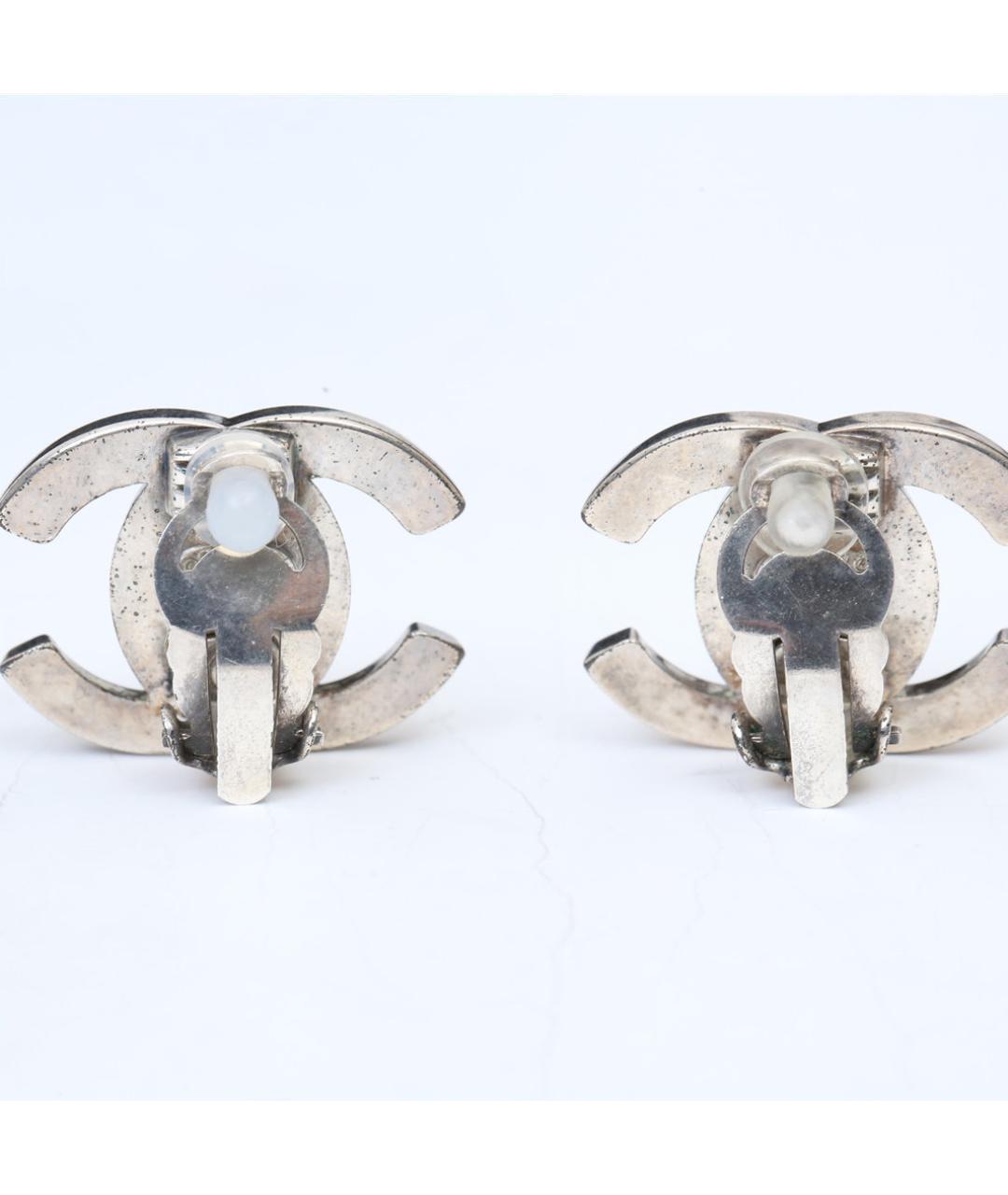 CHANEL Серебряные металлические клипсы, фото 4