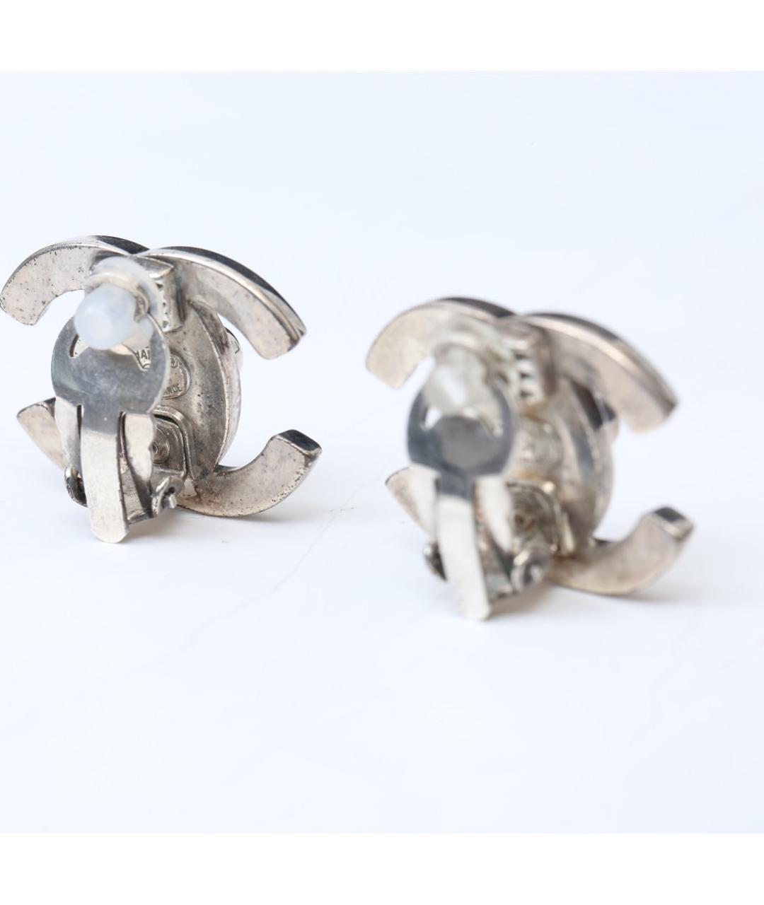 CHANEL Серебряные металлические клипсы, фото 5