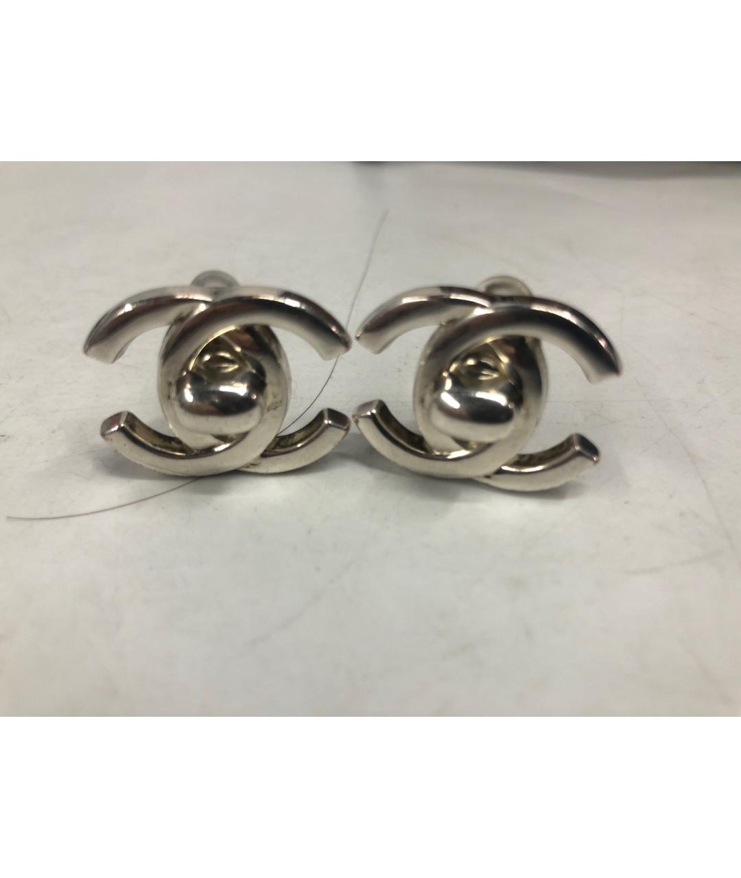 CHANEL Серебряные металлические клипсы, фото 7