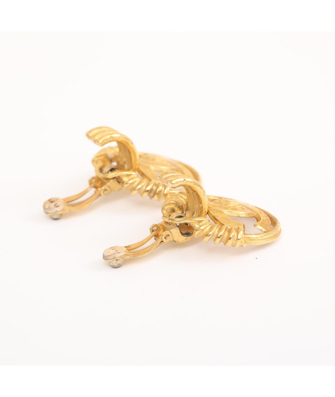 CHANEL Золотые металлические клипсы, фото 5