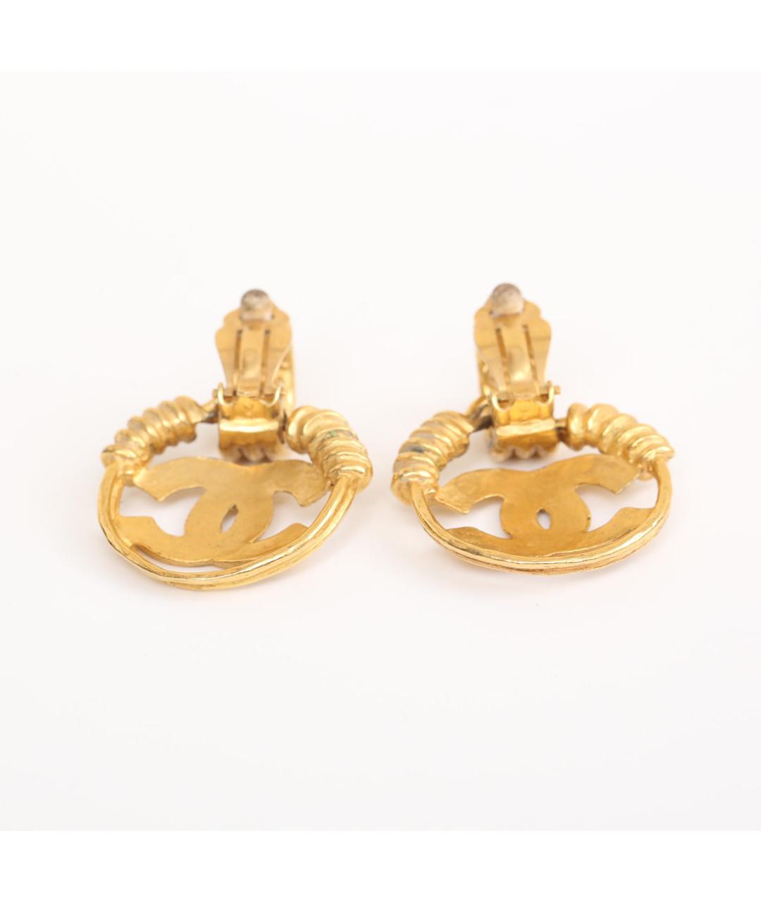 CHANEL Золотые металлические клипсы, фото 6