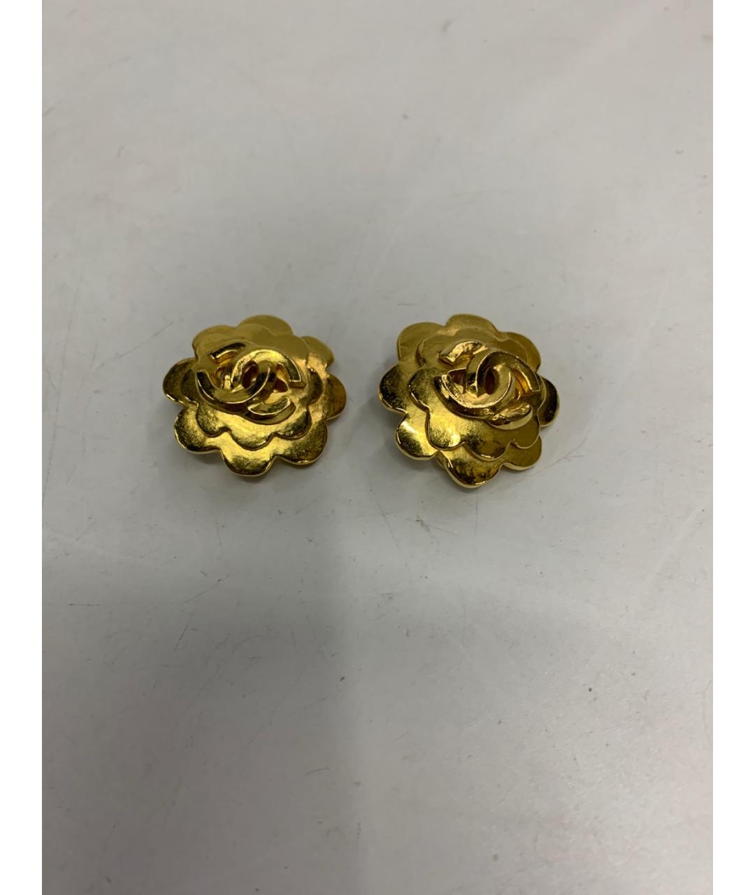 CHANEL Золотые металлические клипсы, фото 7