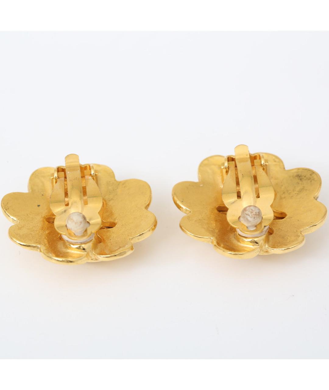 CHANEL Золотые металлические клипсы, фото 6