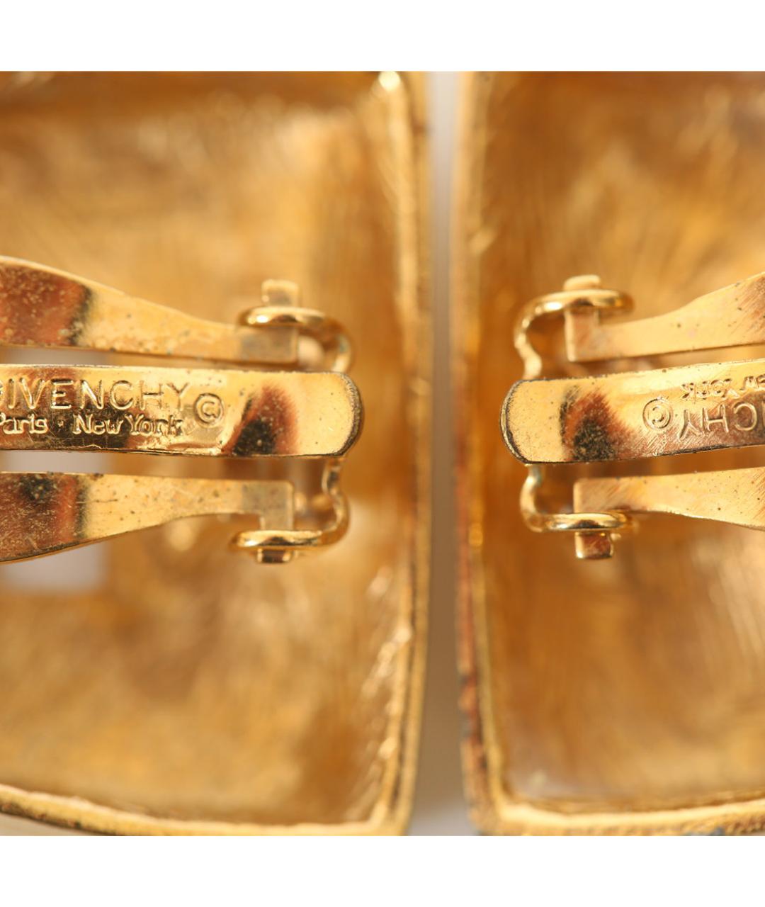 GIVENCHY Золотые металлические клипсы, фото 4