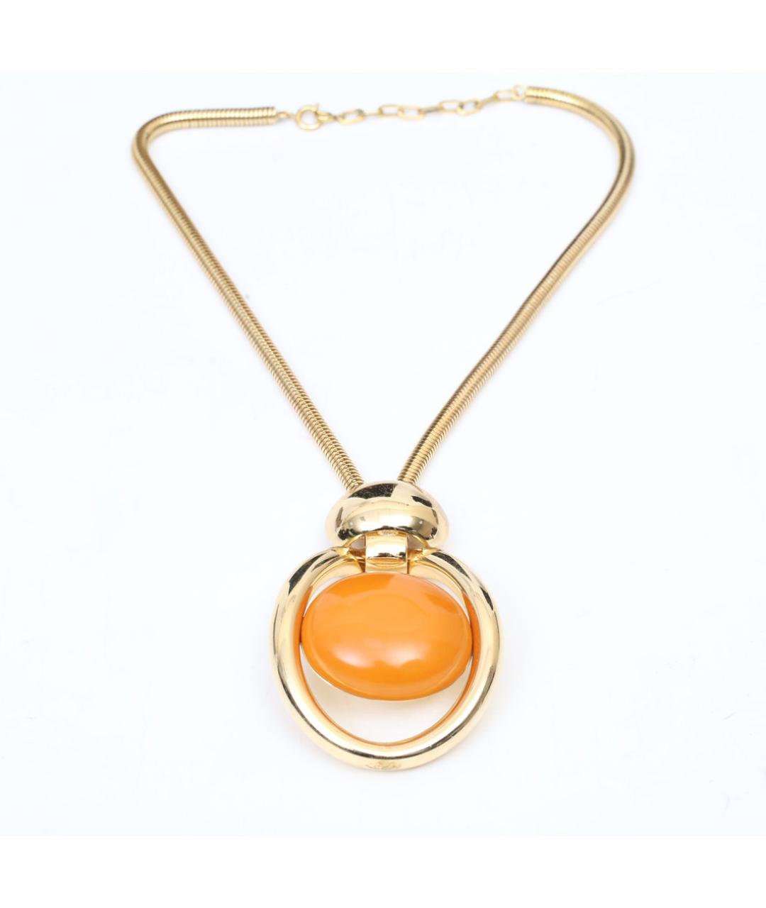 CHRISTIAN DIOR Золотое металлическое колье, фото 8