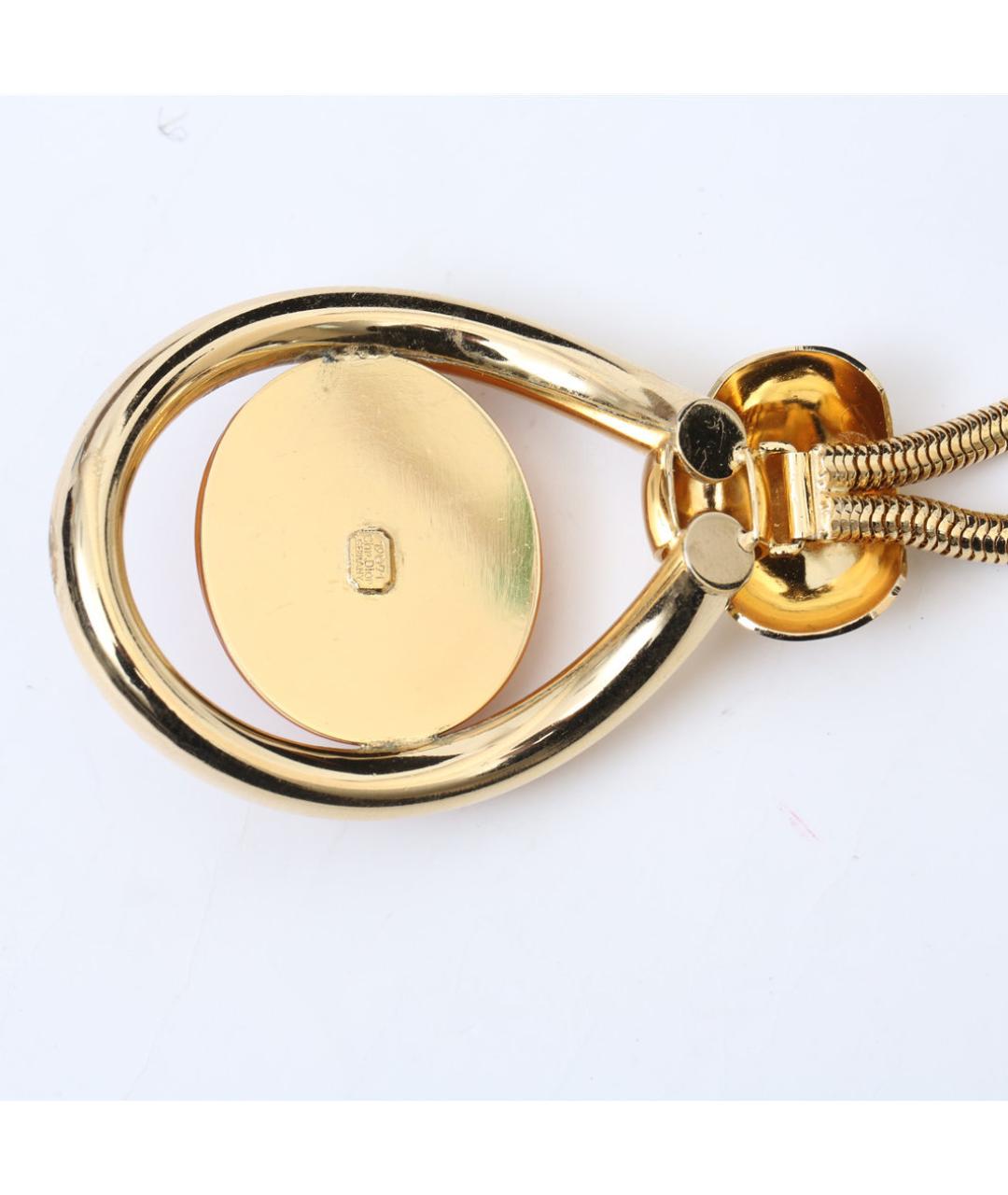 CHRISTIAN DIOR Золотое металлическое колье, фото 4