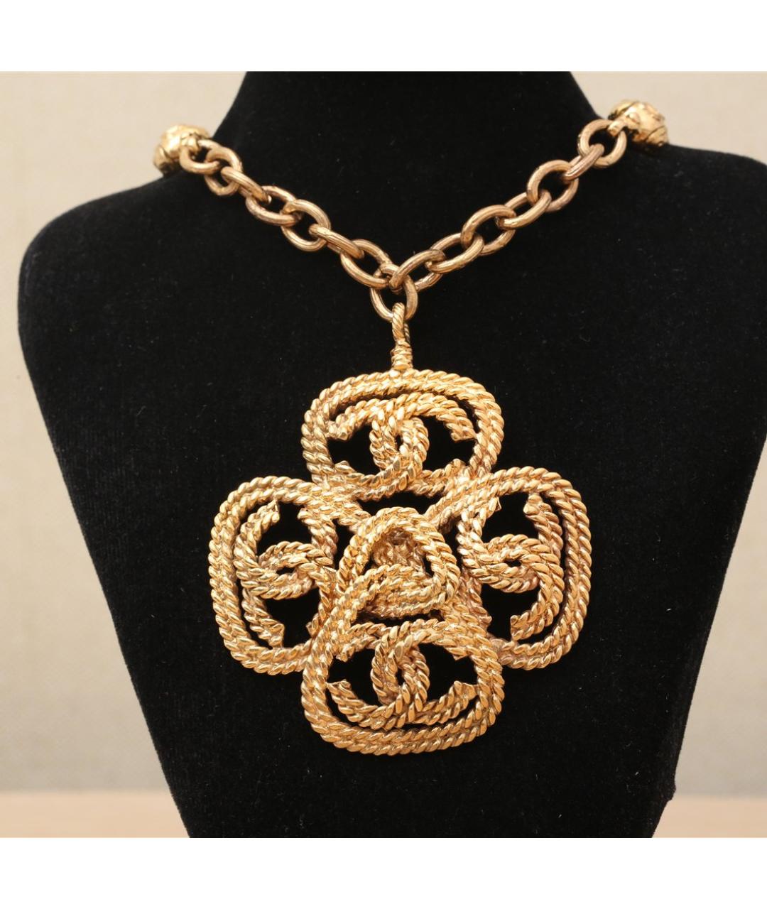 CHANEL Золотое металлическое колье, фото 2