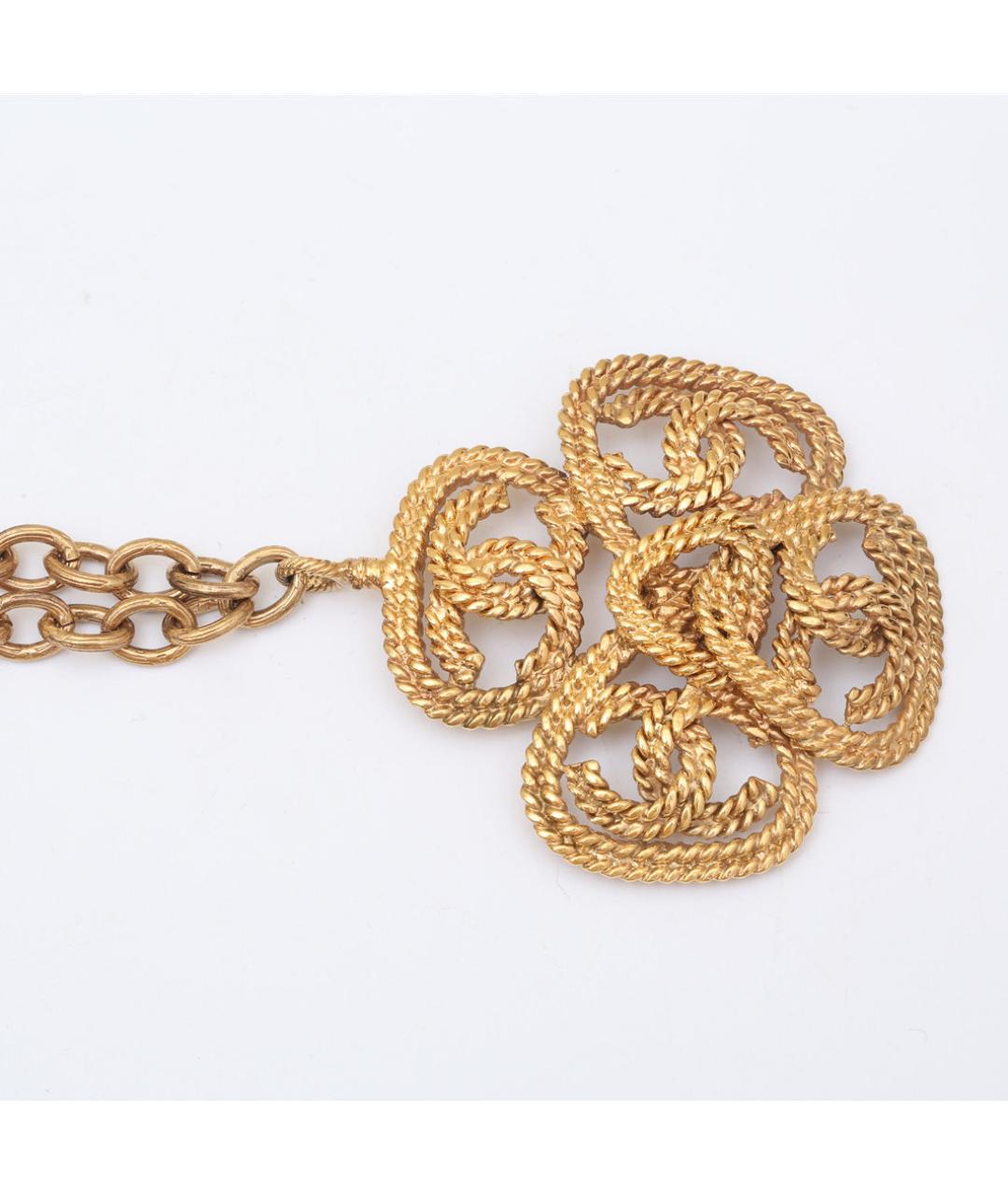 CHANEL Золотое металлическое колье, фото 3