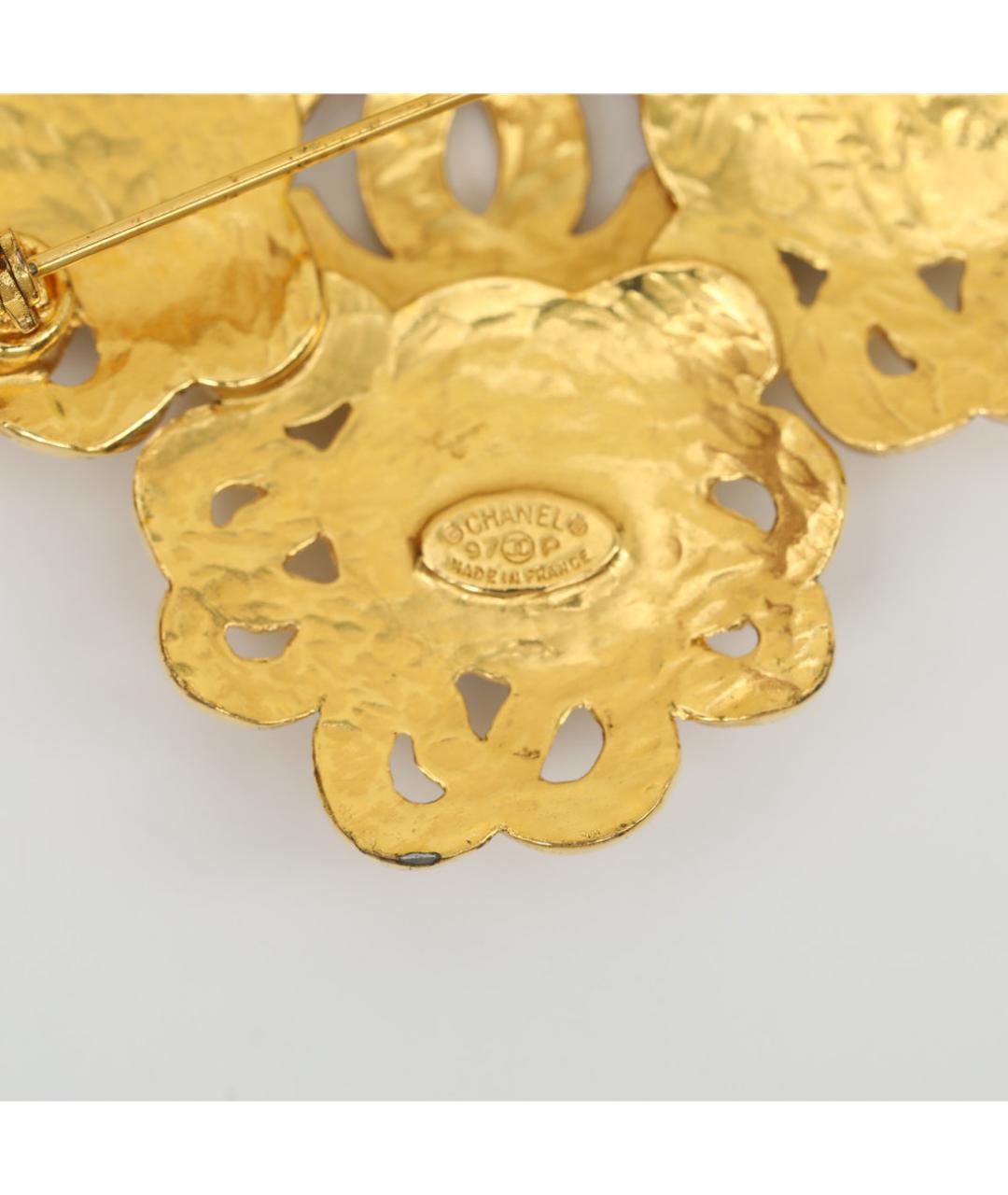 CHANEL Золотая металлическая булавка / брошь, фото 5