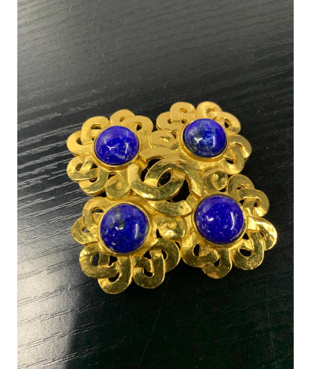 CHANEL Золотая металлическая булавка / брошь, фото 6