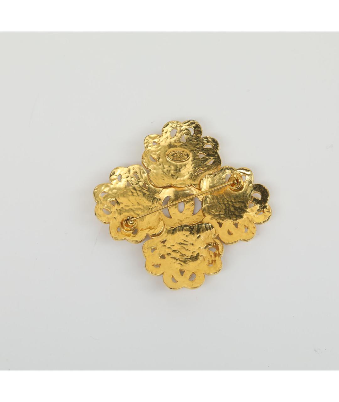 CHANEL Золотая металлическая булавка / брошь, фото 3