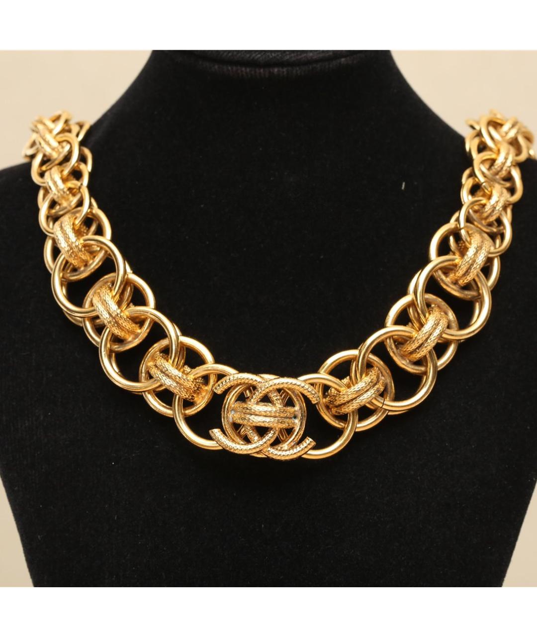 CHANEL Золотое металлическое колье, фото 2