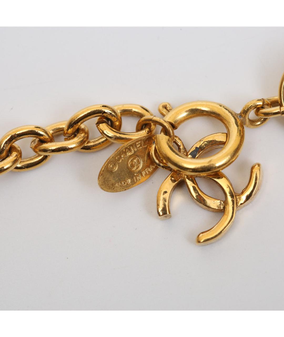 CHANEL Золотое металлическое колье, фото 3