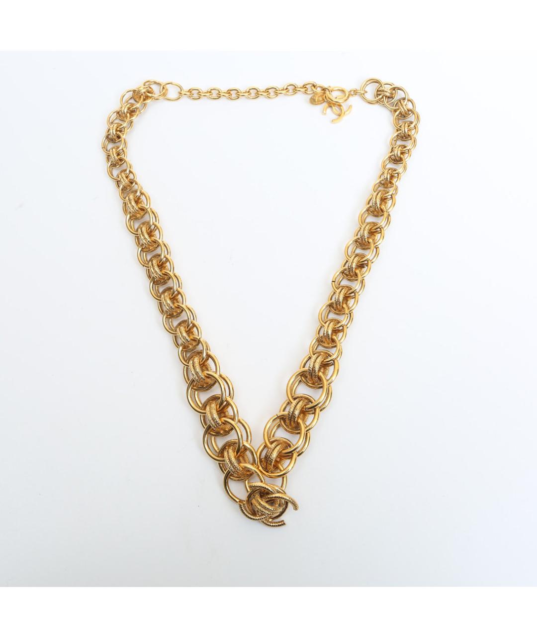 CHANEL Золотое металлическое колье, фото 5