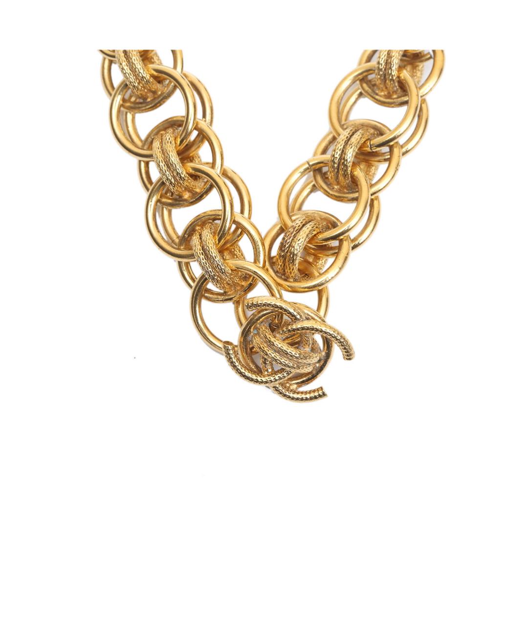 CHANEL Золотое металлическое колье, фото 1