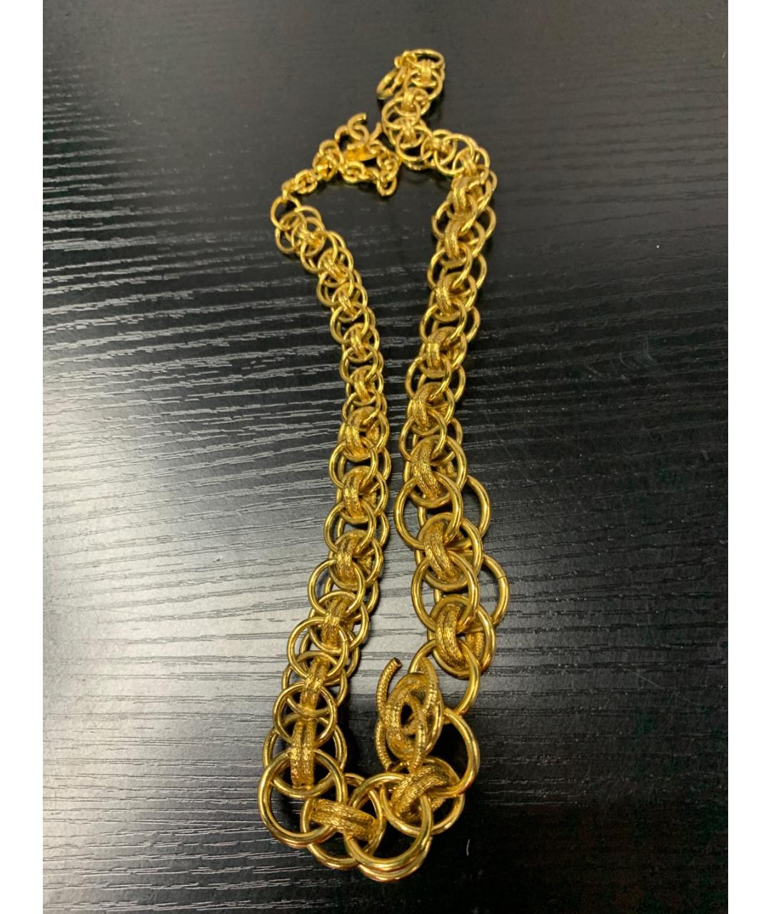 CHANEL Золотое металлическое колье, фото 7