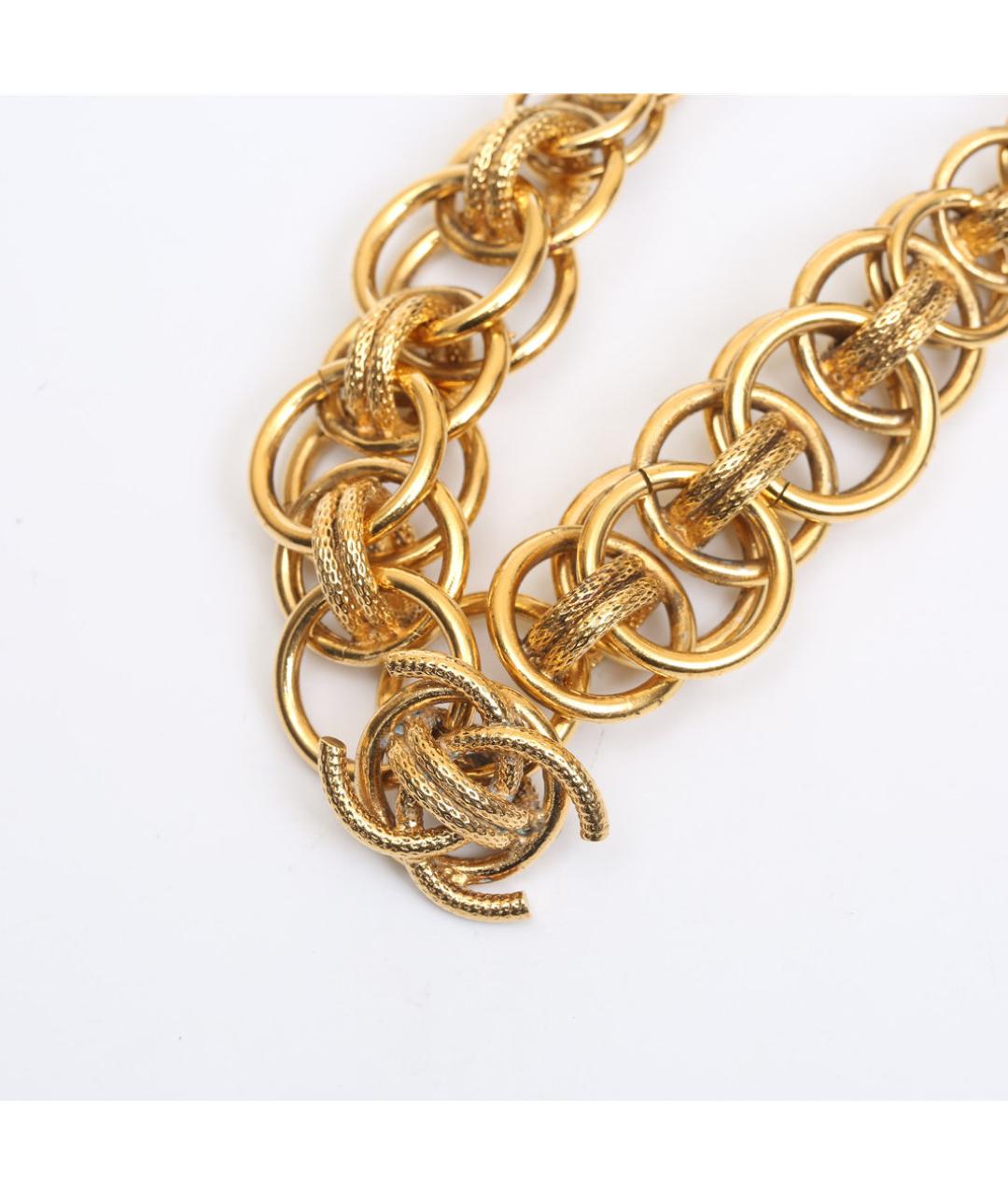 CHANEL Золотое металлическое колье, фото 6