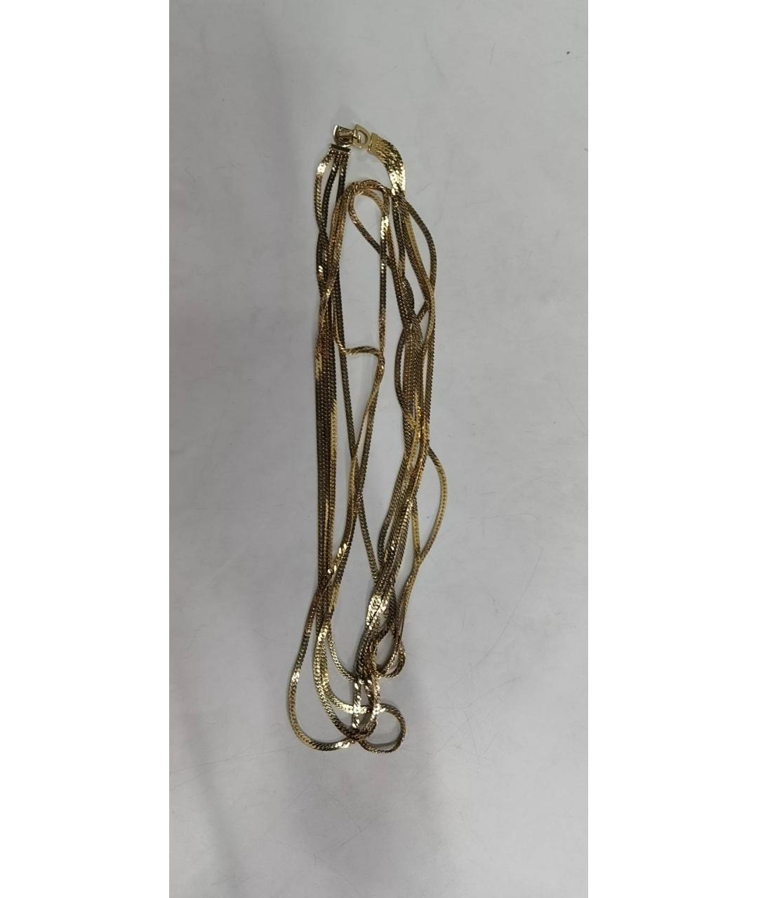 CHRISTIAN DIOR Золотое металлическое колье, фото 6