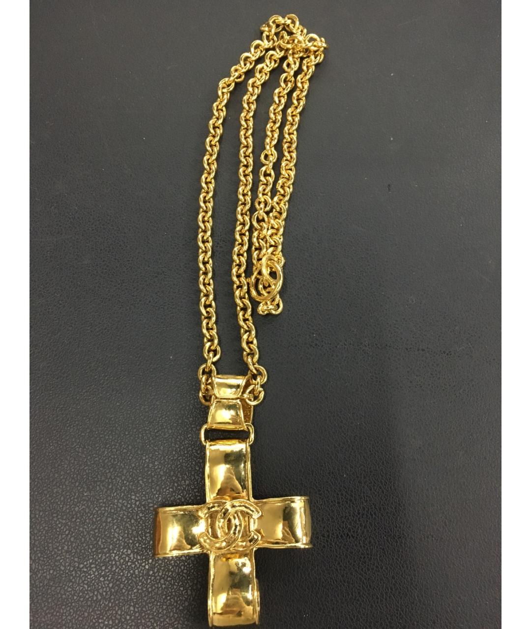CHANEL Золотое металлическое колье, фото 7
