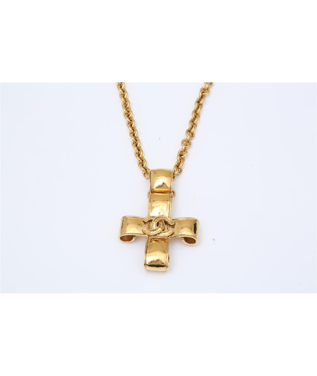 CHANEL Золотое металлическое колье, фото 8