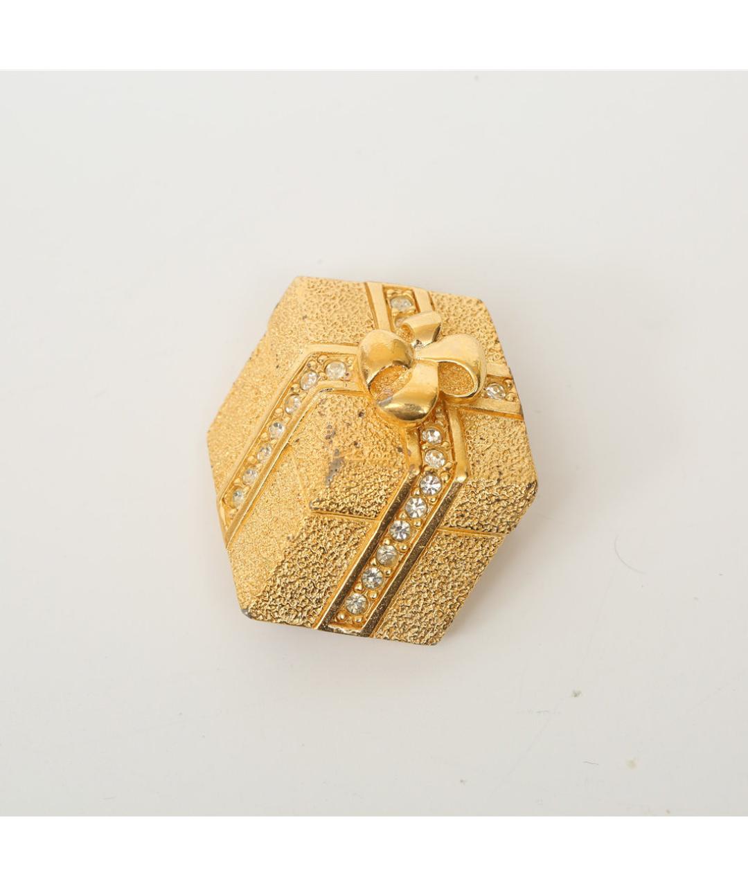 CHRISTIAN DIOR Золотая металлическая булавка / брошь, фото 3