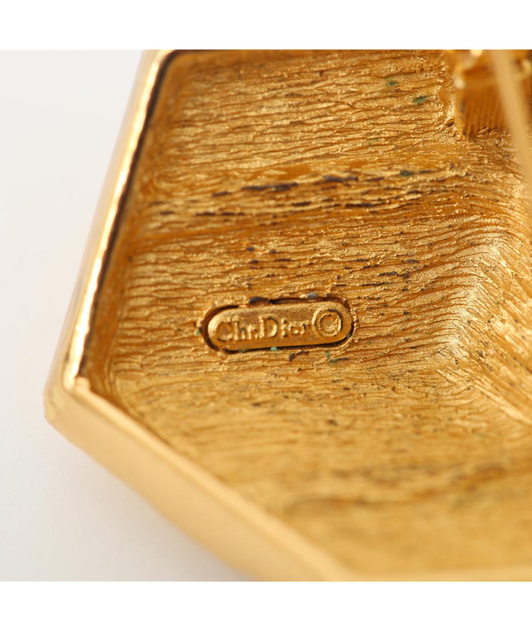 CHRISTIAN DIOR Золотая металлическая булавка / брошь, фото 6